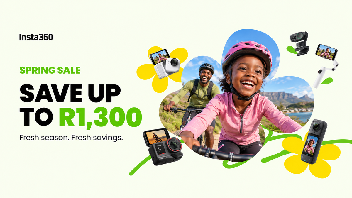 Save up to R1300 on Insta360 cameras, gimbals & more this winter