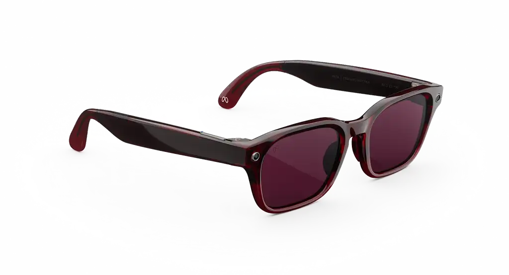 Meta Adventurer AI Glasses - (F) Merlot - (L) Clear to Ruby Transitions - (Large)