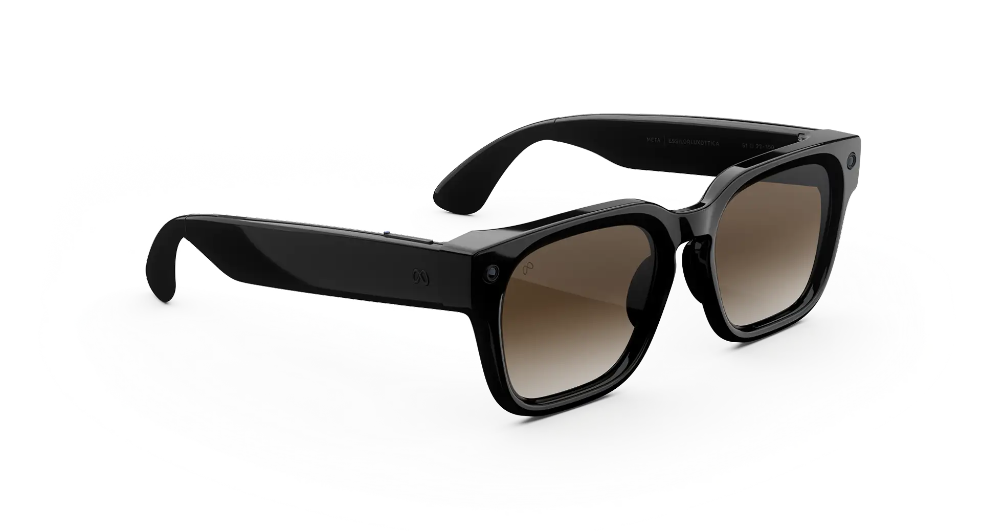 Meta Fury AI Glasses - (F) Classic Black - (L) Brown Gradient - (Standard)