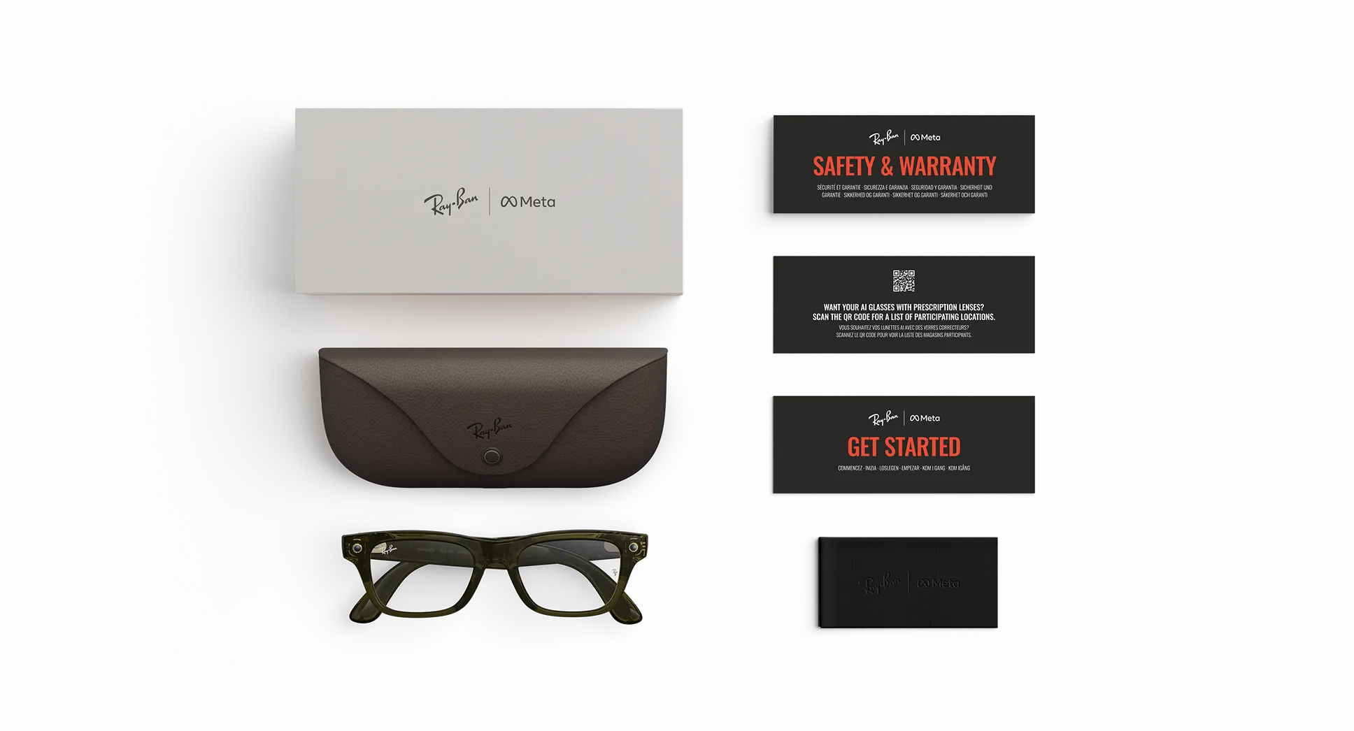 Ray-Ban Meta Blayzer Optics (Gen 2) - (F) Shiny Transparent Dark Olive - (L) Clear - (Standard)