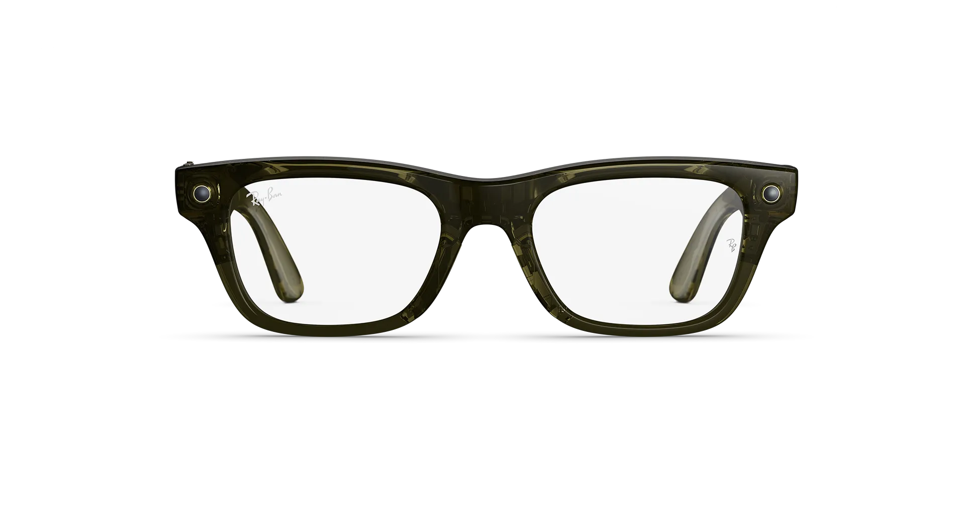 Ray-Ban Meta Blayzer Optics (Gen 2) - (F) Shiny Transparent Dark Olive - (L) Clear - (Standard)