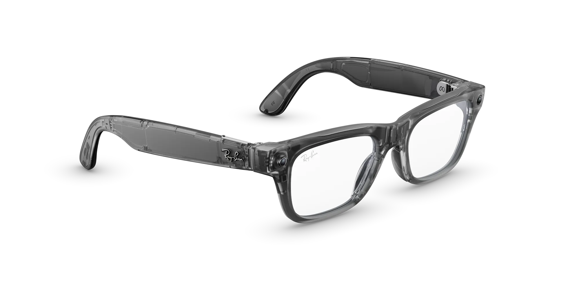 Ray-Ban Meta Blayzer Optics (Gen 2) - (F) Matte Transparent Ice Grey - (L) Clear - (Large)