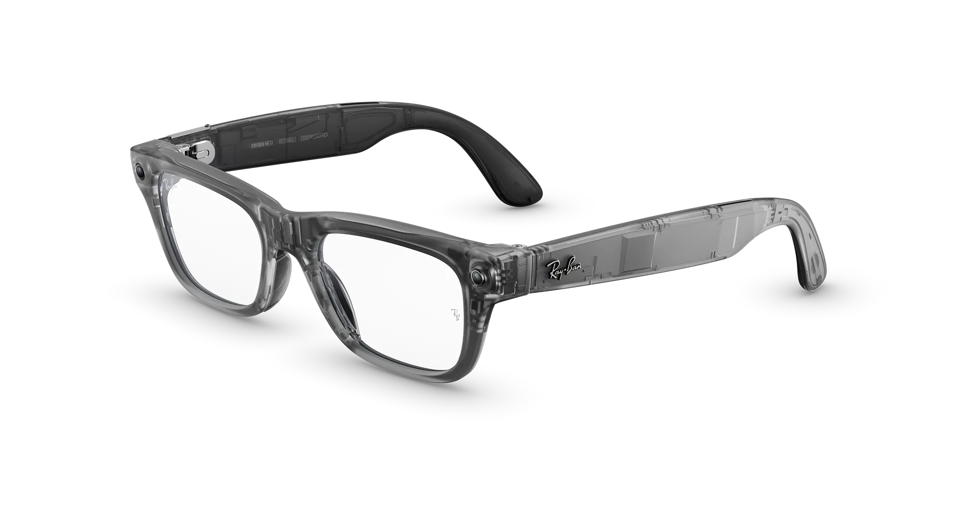 Ray-Ban Meta Blayzer Optics (Gen 2) - (F) Matte Transparent Ice Grey - (L) Clear - (Large)