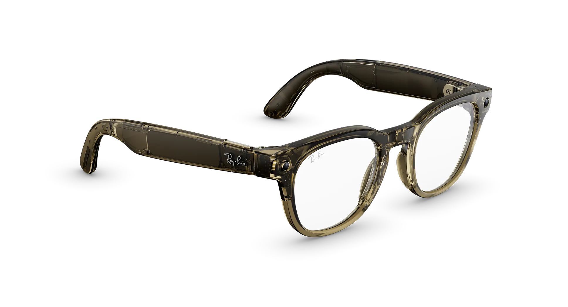 Ray-Ban Meta Scriber Optics (Gen 2) - (F) Shiny Transparent Stone Beige - (L) Clear - (Standard)