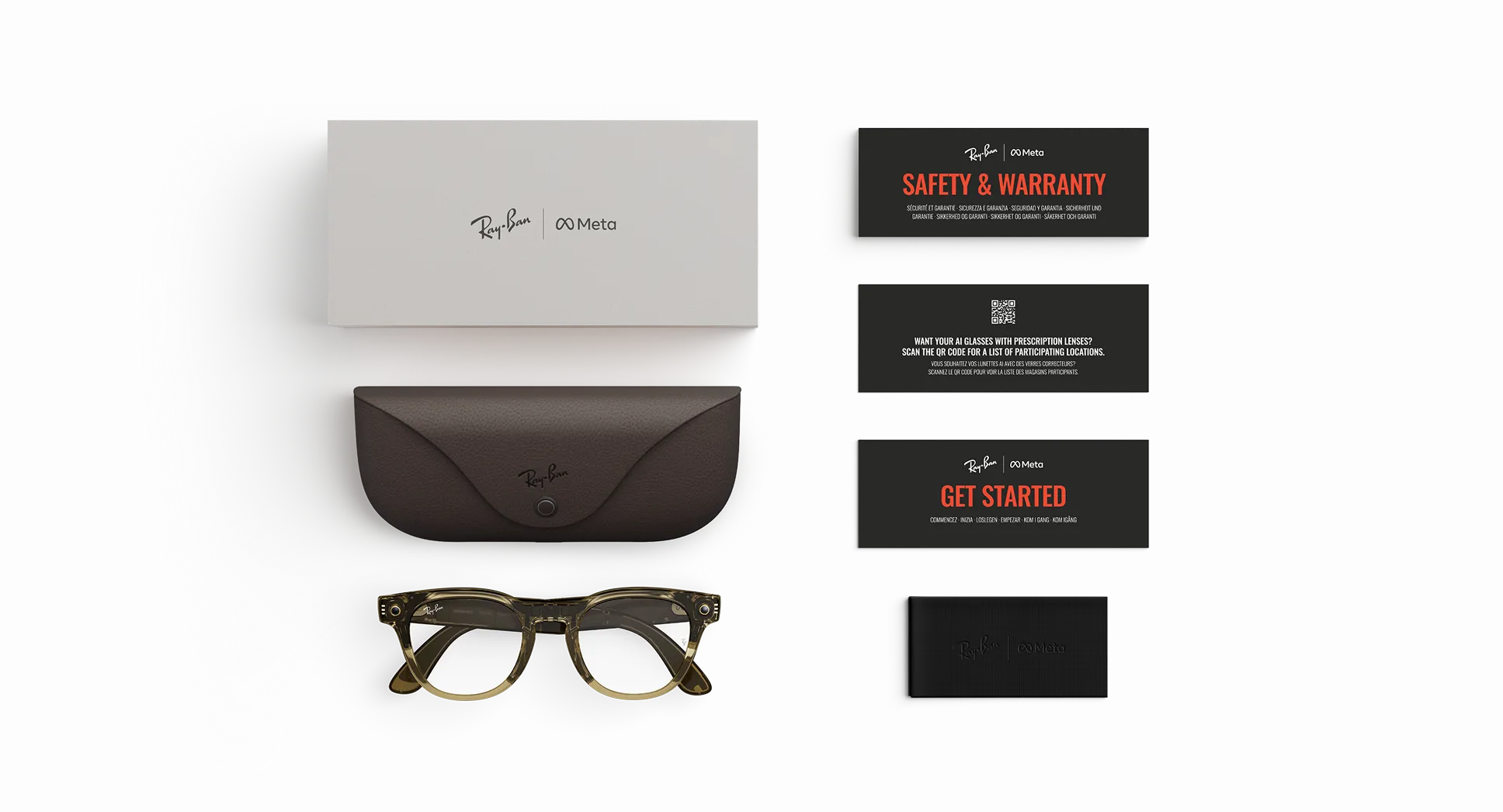 Ray-Ban Meta Scriber Optics (Gen 2) - (F) Shiny Transparent Stone Beige - (L) Clear - (Standard)