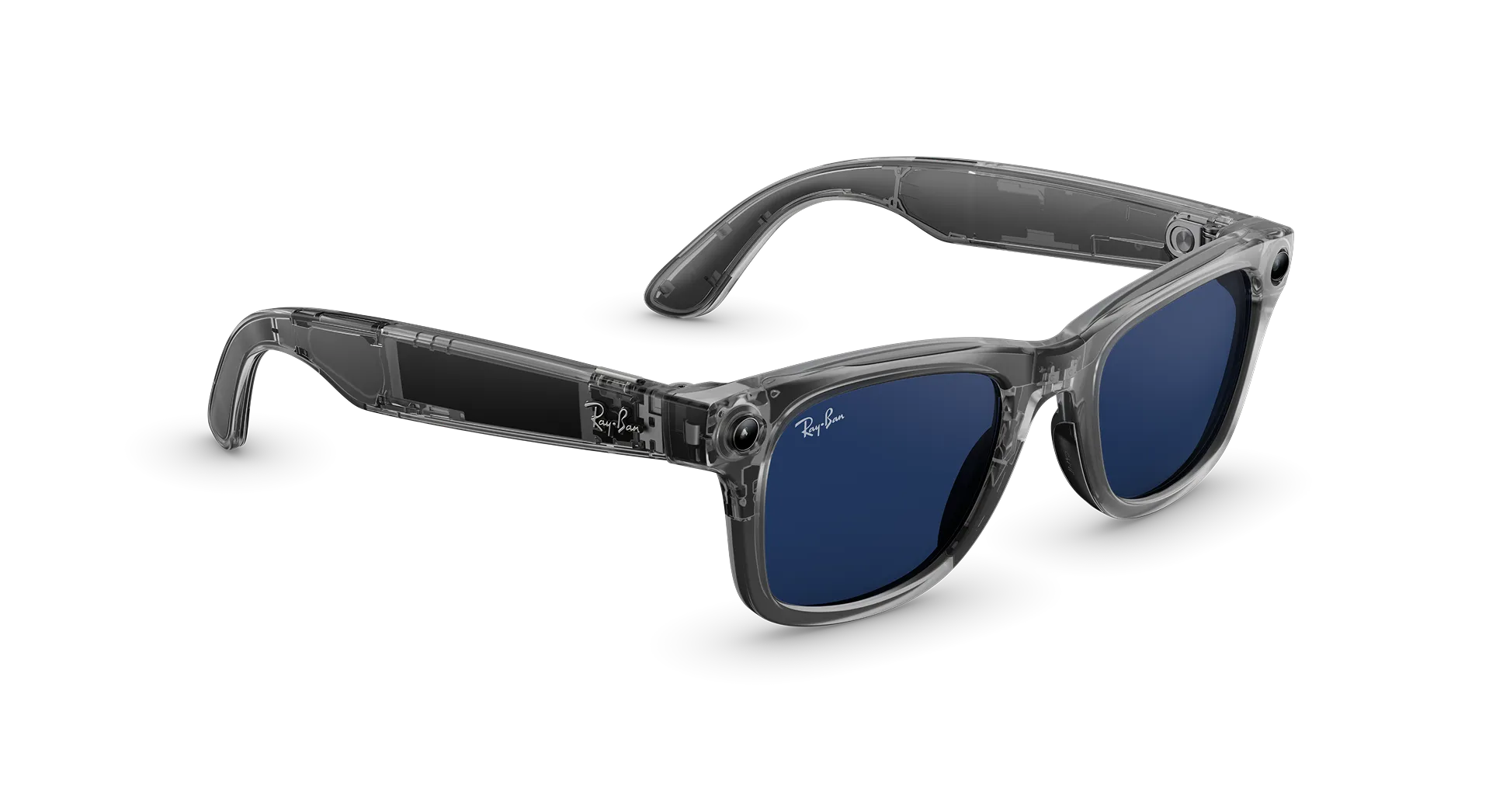 Ray-Ban Meta Wayfarer Gen 2 - (F) Shiny Transparent Grey - (L) Clear to Sapphire Transitions - (Standard)