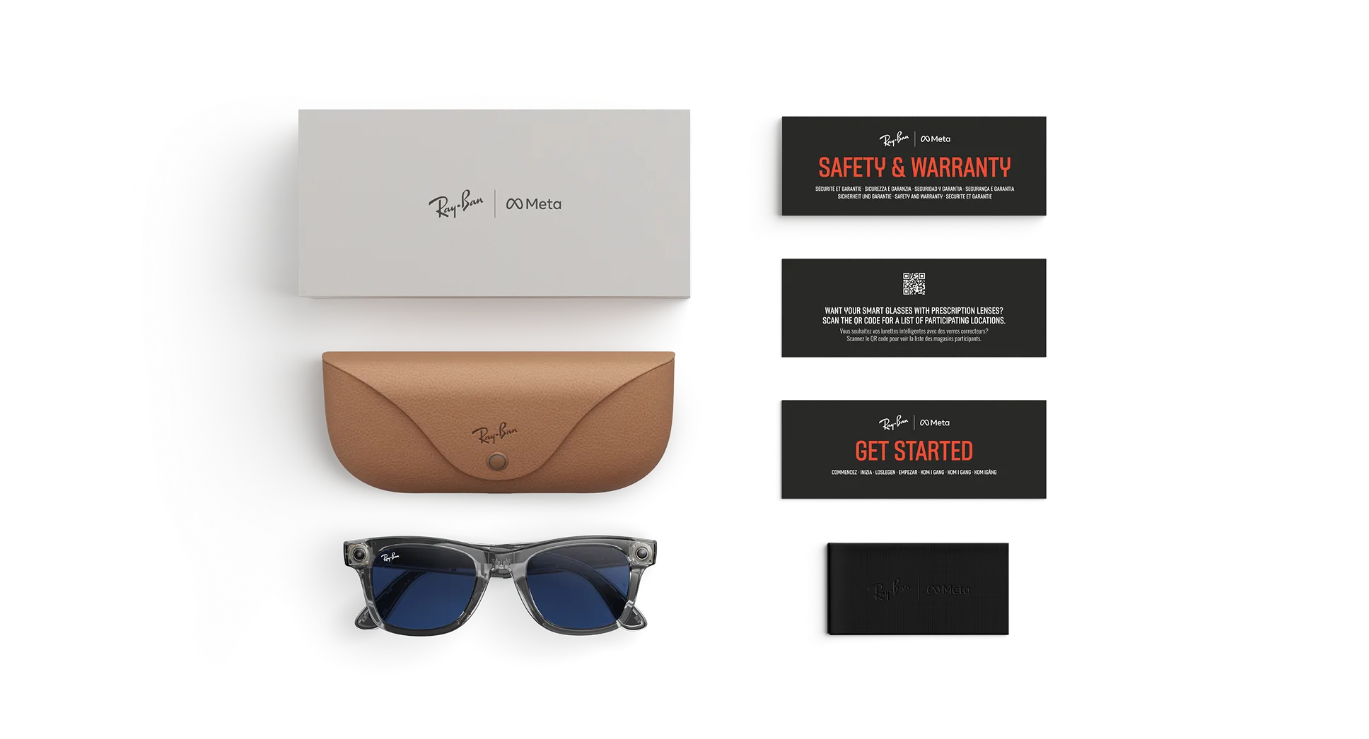 Ray-Ban Meta Wayfarer Gen 2 - (F) Shiny Transparent Grey - (L) Clear to Sapphire Transitions - (Standard)
