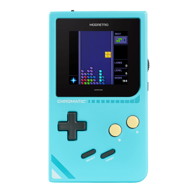 ModRetro Chromatic + Tetris Bundle Wave Blue - Sapphire Display