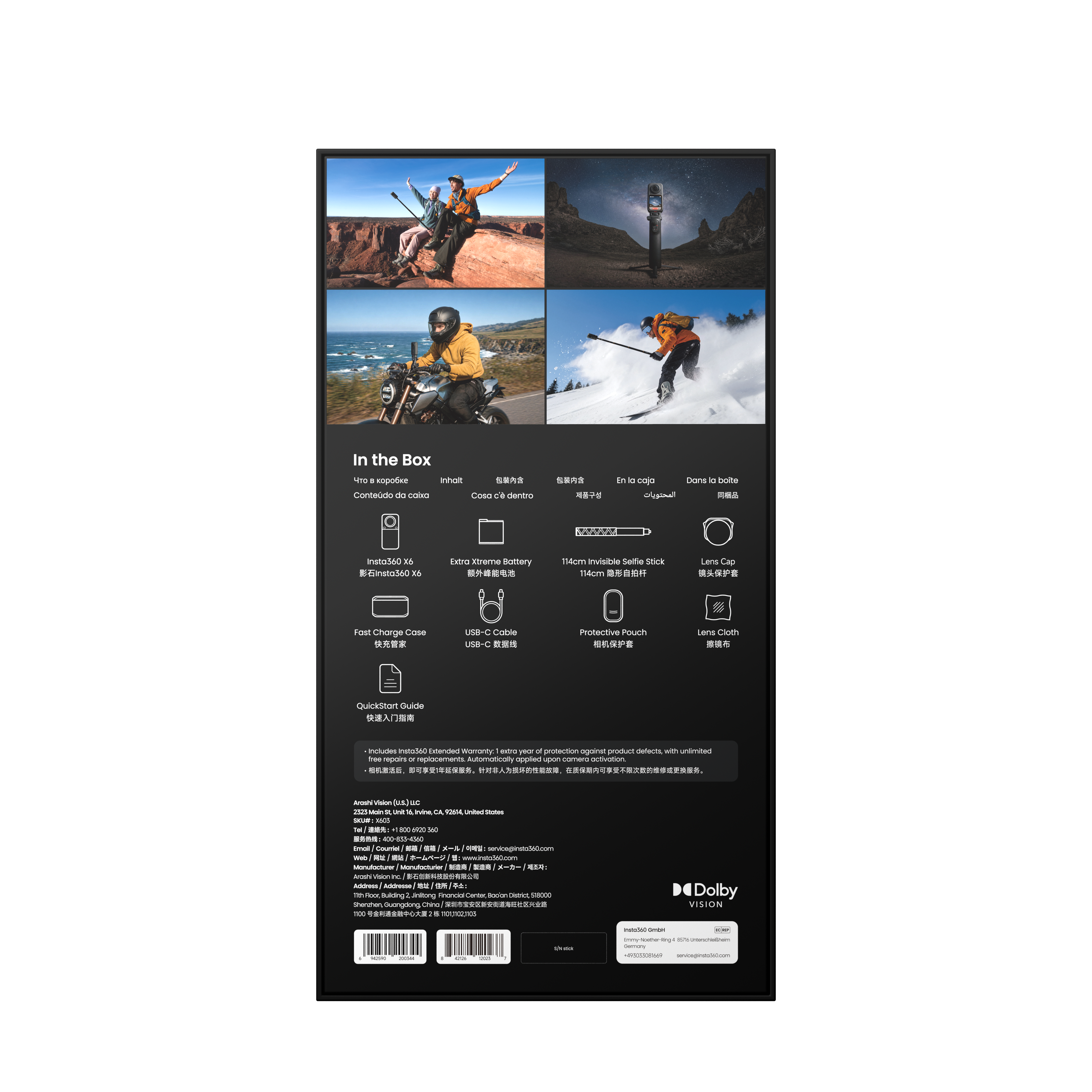 Insta360 X6 8K 360 Action Camera - Essential Bundle