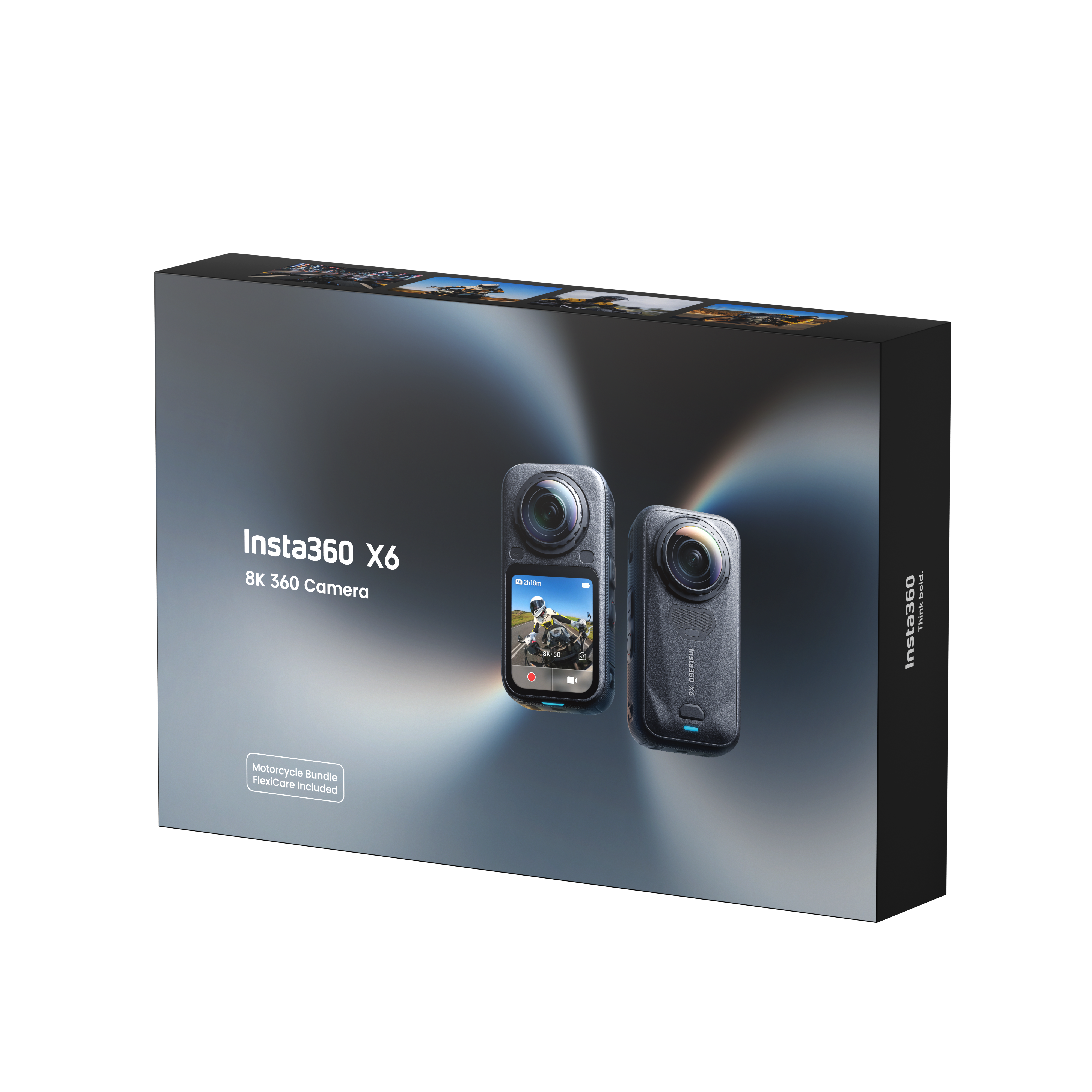 Insta360 X6 8K 360 Action Camera - Motorcycle Bundle
