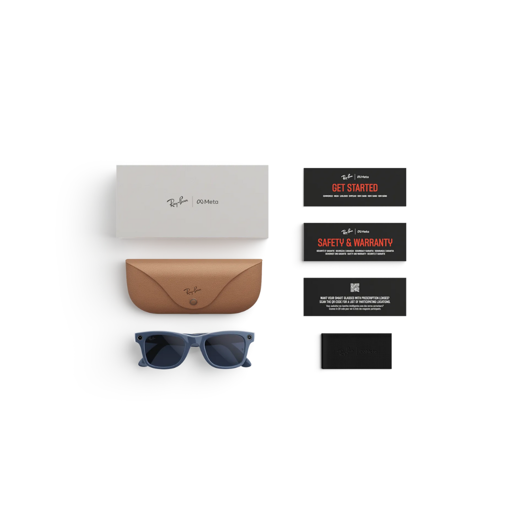 Ray-Ban Meta Wayfarer Gen 2 - (F) Shiny Cosmic Blue (L) Clear to Sapphire Transitions® – Large
