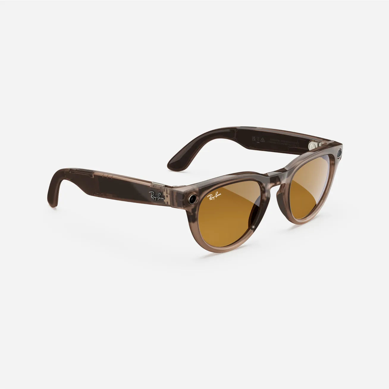 Ray-Ban Meta Headliner - (F) Shiny Warm Stone Transparent - (L) Saffron Yellow Transitions - (Standard)