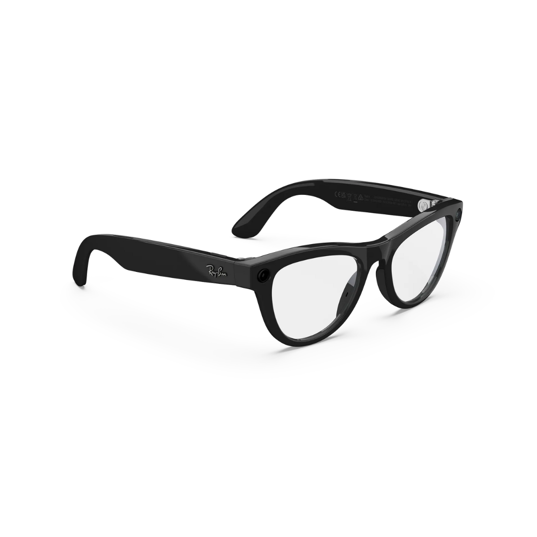 Ray-Ban Meta Skyler - (F) Shiny Black - (L) Clear - (Standard)