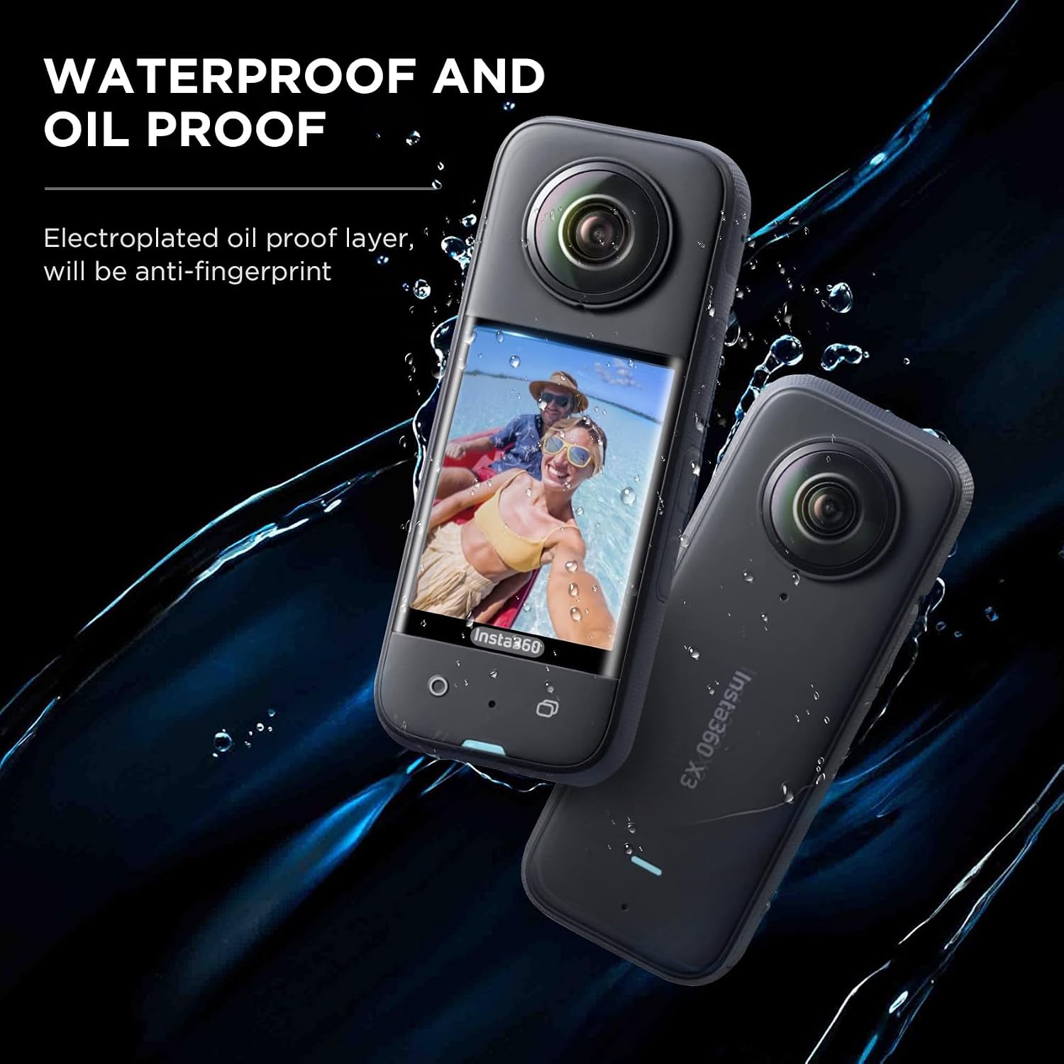 CYNOVA tempered-glass screen protector for Insta360 X3, product view 4