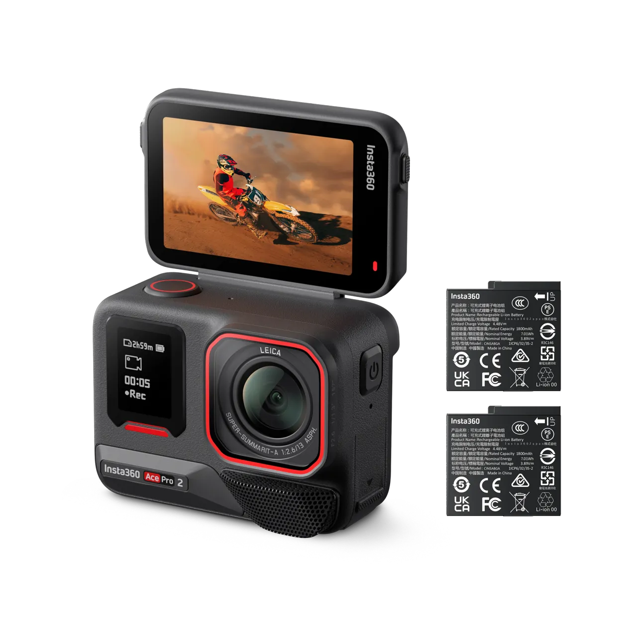 Insta360 Ace Pro 2 Action Camera Dual Battery Xplorer Bundle - Slate Grey