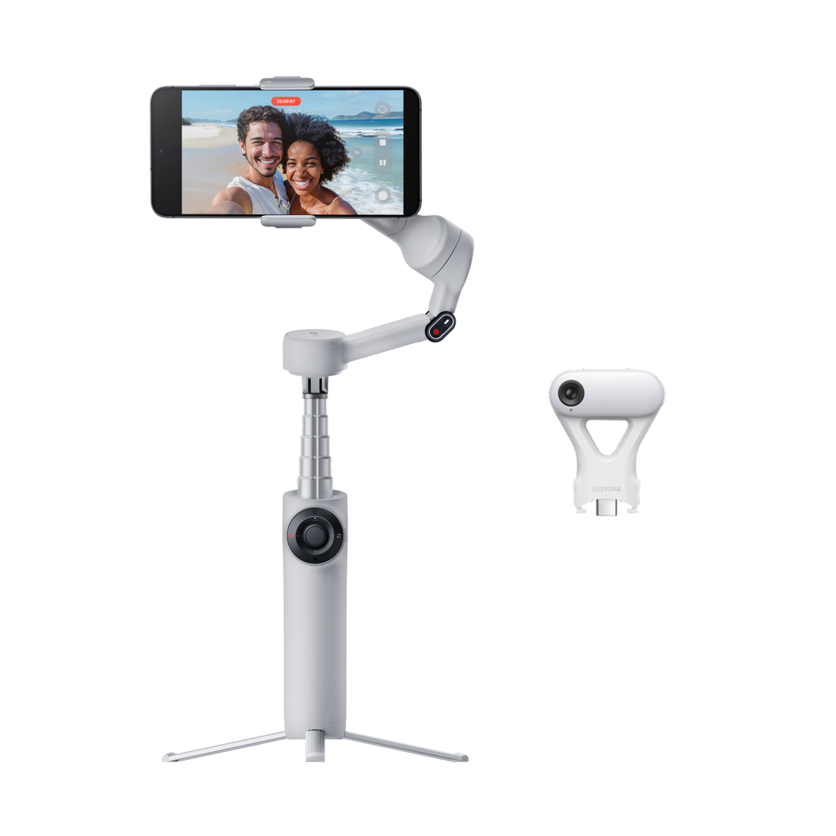 Insta360 Flow 2 Stone Gray AI Tracker Bundle