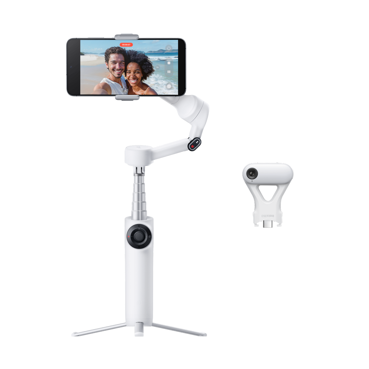 Insta360 Flow 2 AI Tracker Bundle Summit White