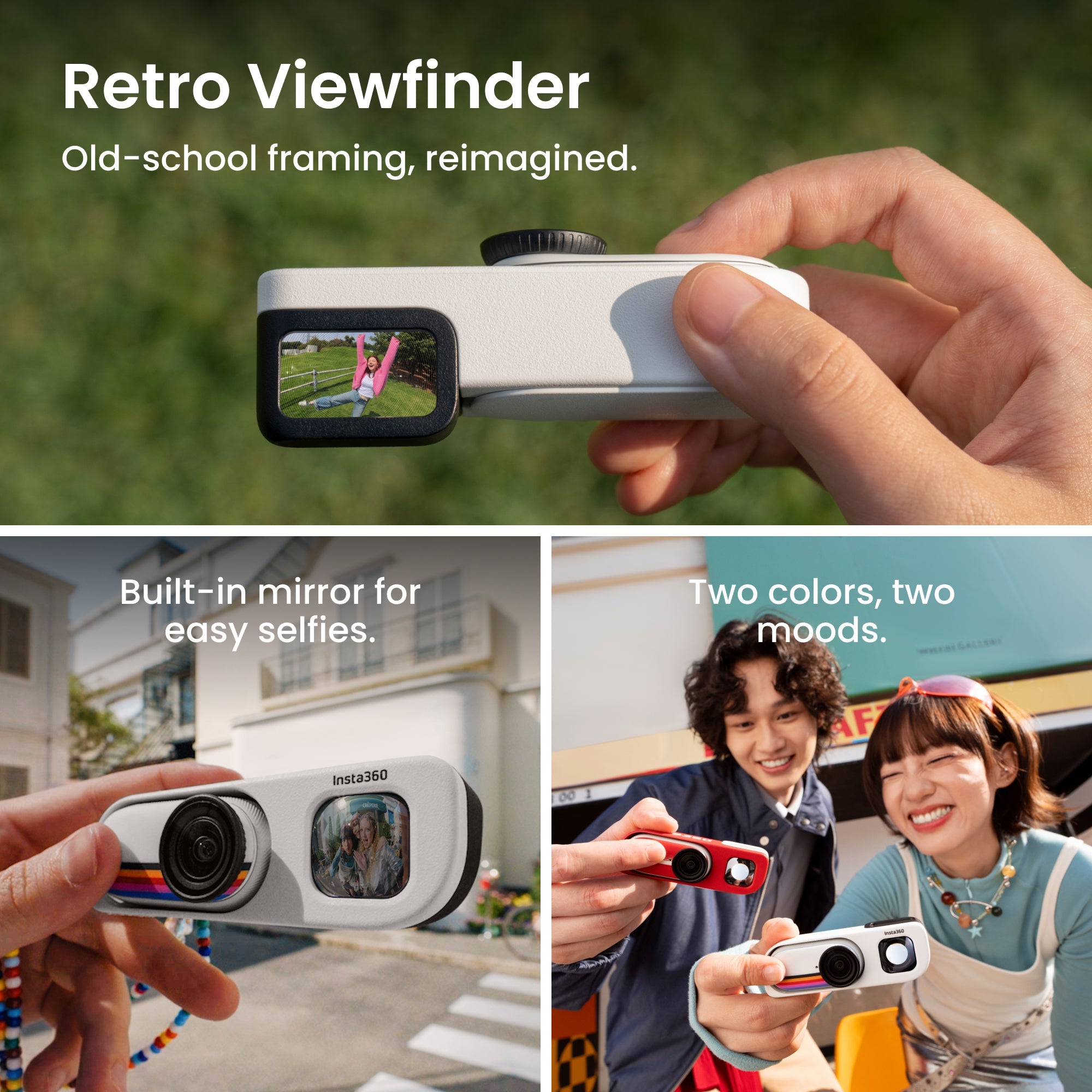 Insta360 GO 3S Retro Bundle in Canvas White – official product view 4