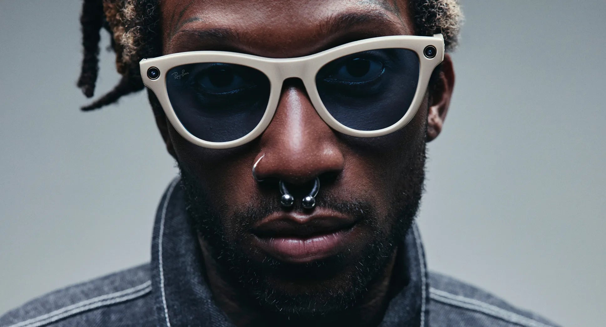 Ray-Ban Meta Skyler Gen 2 - (F) Shiny Chalky Gray - (L) Clear to Sapphire Transitions - (Standard)