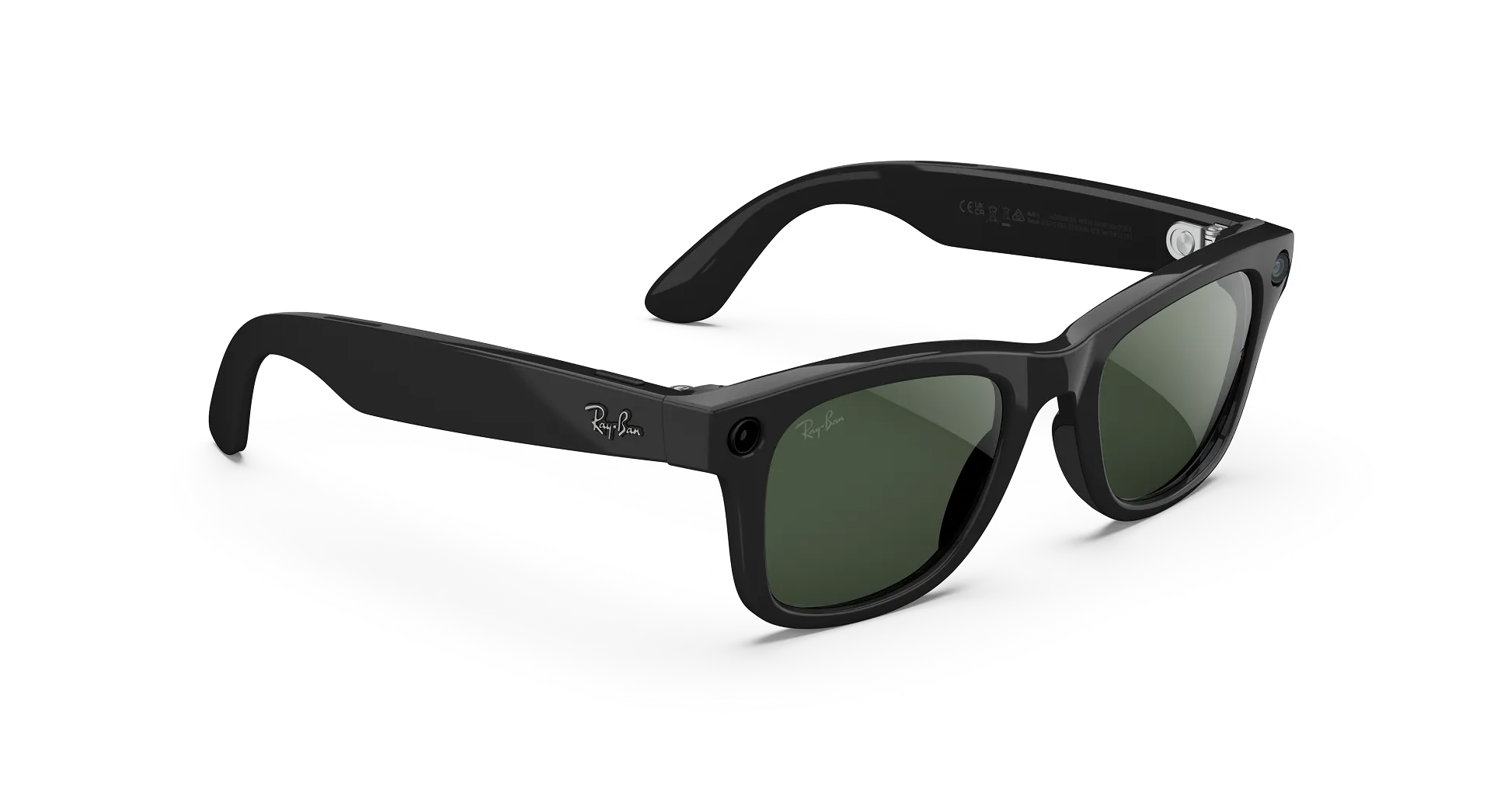 Ray-Ban Meta Wayfarer Gen 2 - (F) Shiny Black - (L) Clear to Graphite Green Transitions® - Large