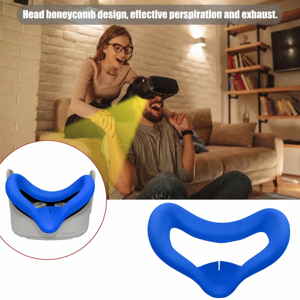 Blue Quest 2 silicone cover — colour illustration view 2 of 5 # color_blue