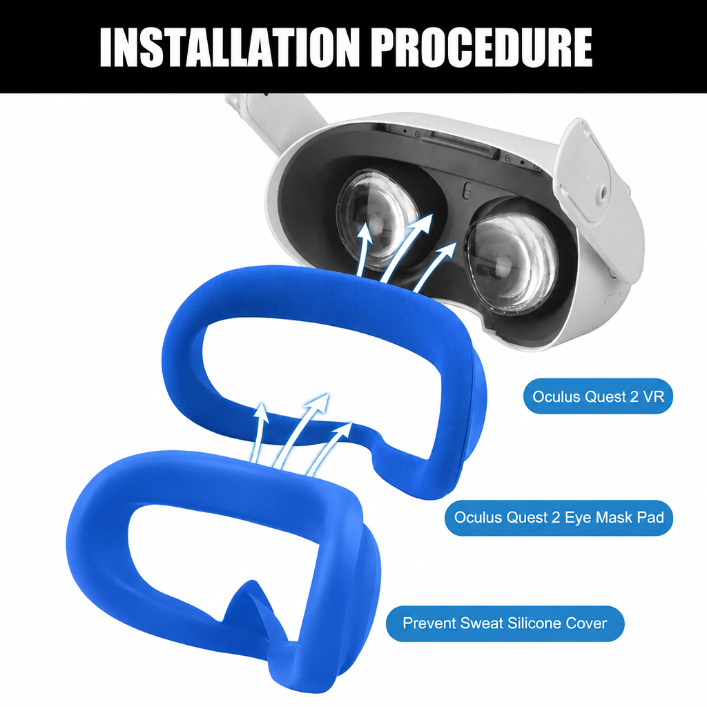 Blue Quest 2 silicone cover — colour illustration view 4 of 5 # color_blue