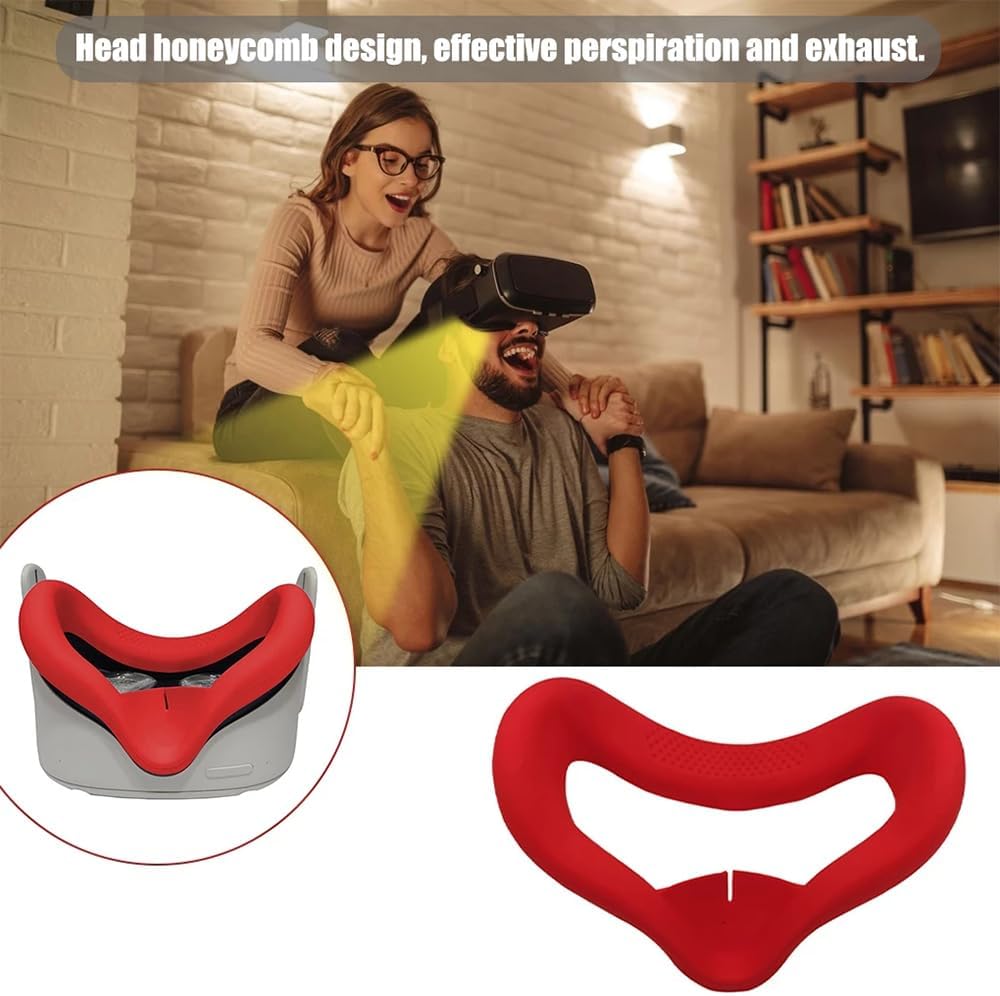 Red Quest 2 silicone cover — design reference view 2 of 5 # color_red
