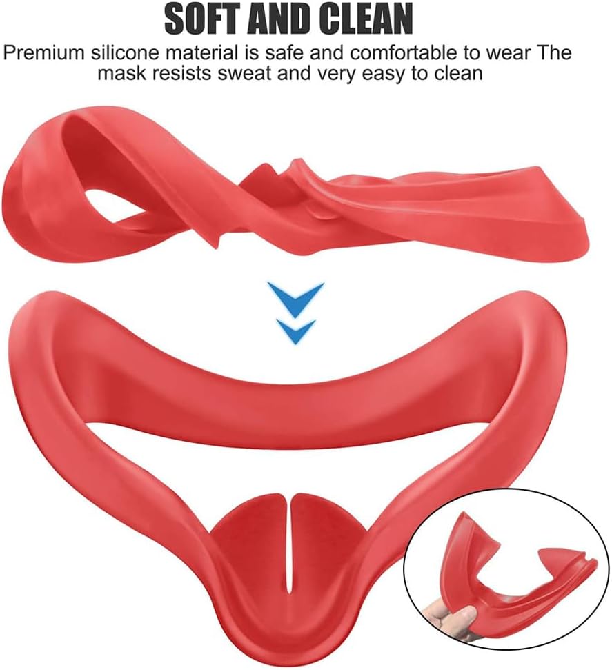 Red Quest 2 silicone cover — design reference view 3 of 5 # color_red