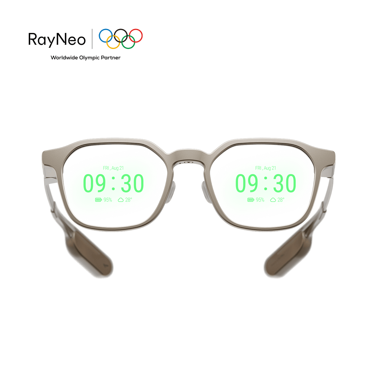 RayNeo iO AI Glasses Dune Gold standard
