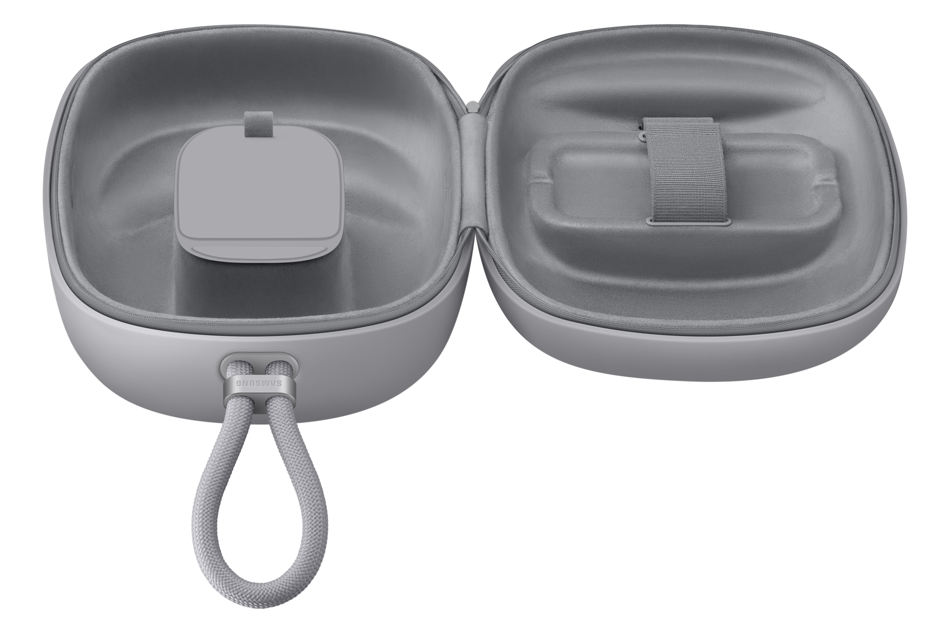 Samsung Galaxy XR Travel Case – Gray, handle detail
