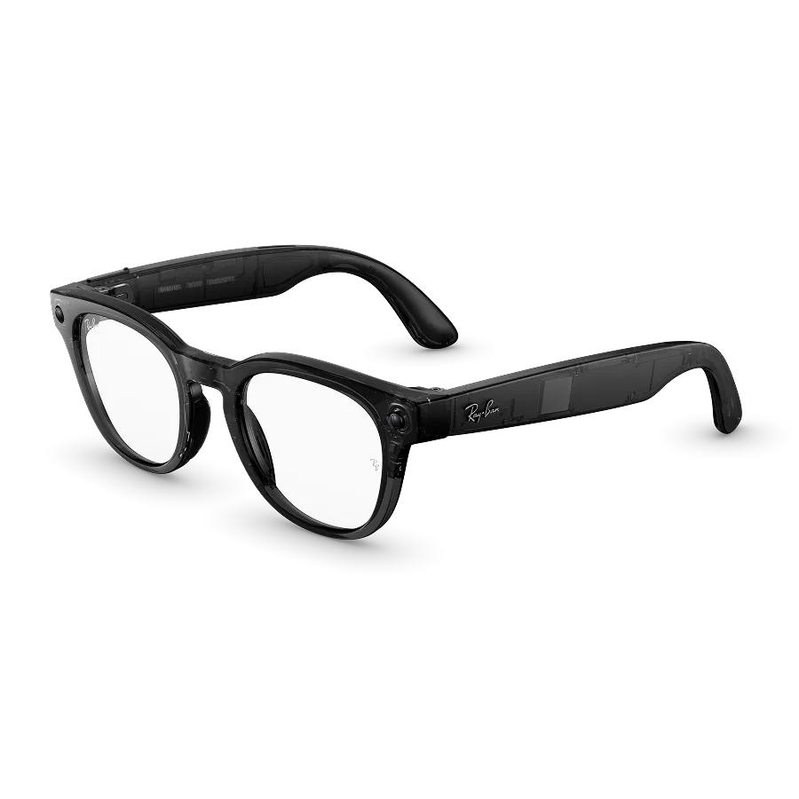 Ray-Ban Meta Scriber Optics Gen 2 - Meta official Ray-Ban Meta Scriber Optics (Gen 2), Shiny Transparent Black, Clear Lenses - view 1 of 1 - source 1582350436352763