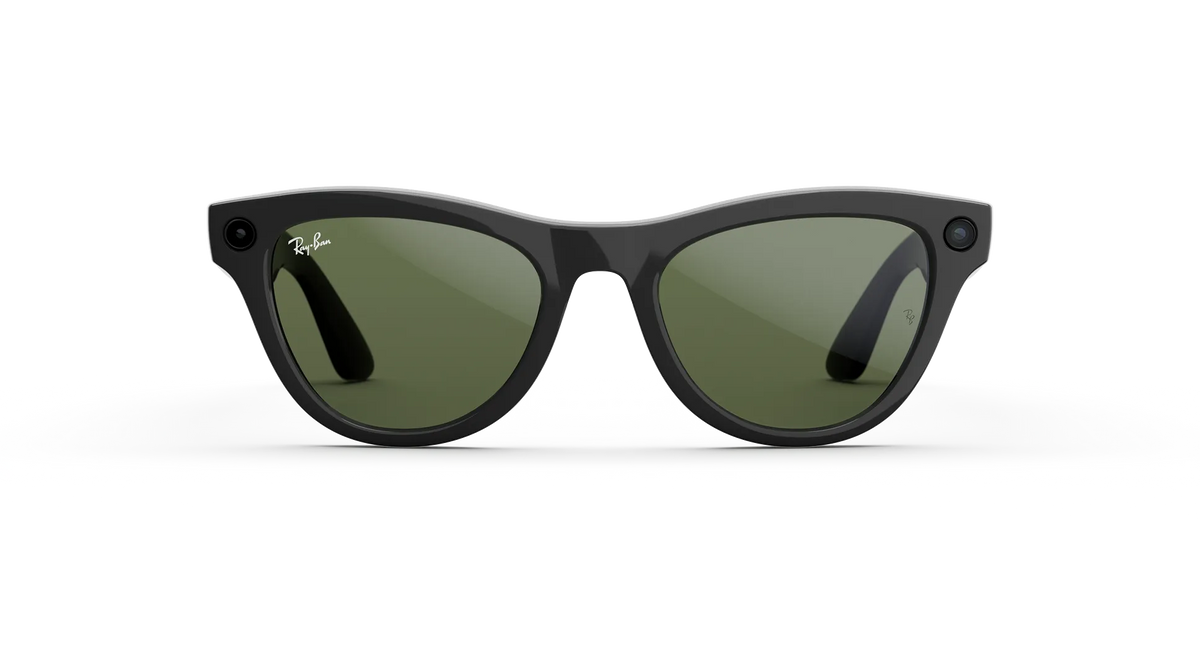 Ray-Ban Meta Skyler Gen 2 - Meta official Ray-Ban Meta Skyler (Gen 2) Shiny Black Green Lenses - view 2 of 5 - source 771820005403215