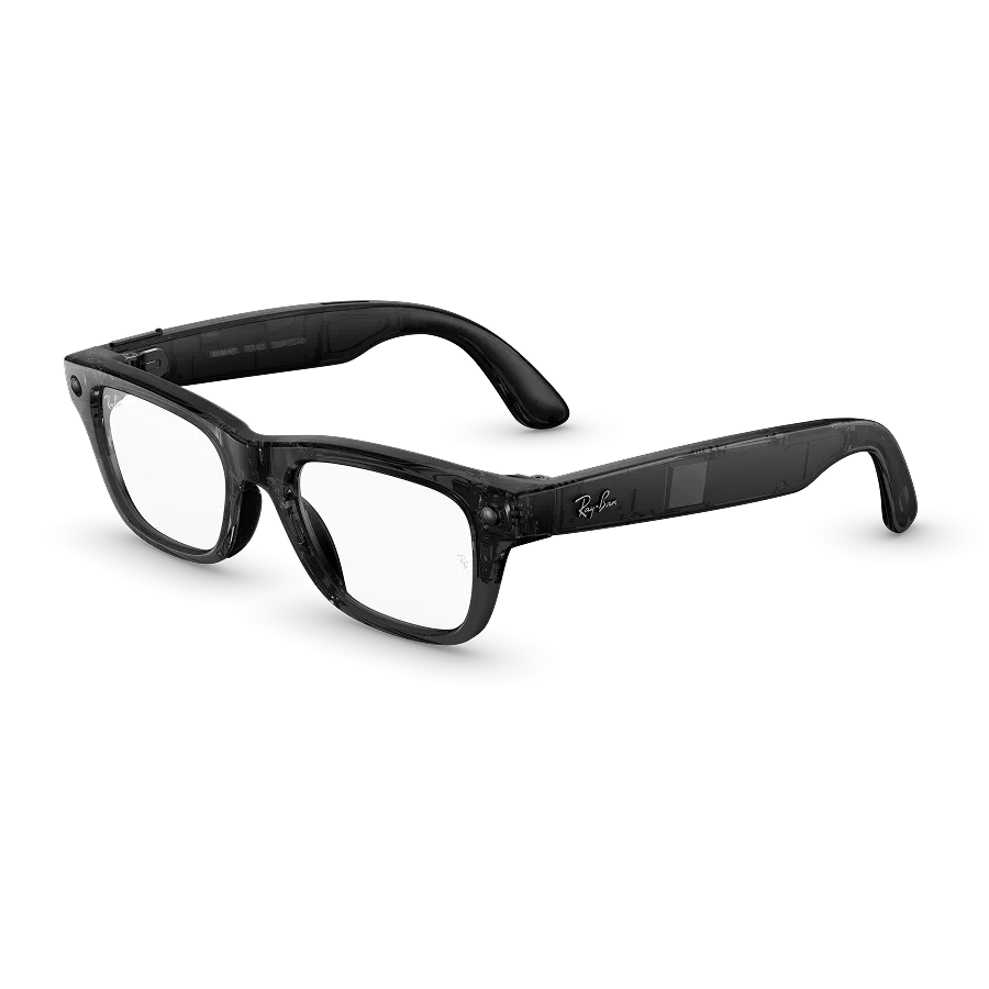 Ray-Ban Meta Blayzer Optics Gen 2 - Meta official Ray-Ban Meta Blayzer Optics (Gen 2), Large Shiny Transparent Black, Clear Lenses - view 1 of 1 - source 1233538458334100