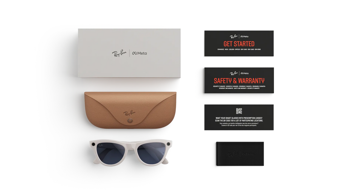 Ray-Ban Meta Skyler Gen 2 - Meta official Ray-Ban Meta Skyler (Gen 2) Shiny Chalky Gray Transitions® Sapphire Lenses - view 5 of 5 - source 1699717610726985