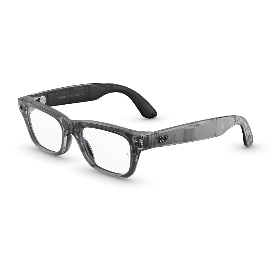 Ray-Ban Meta Blayzer Optics Gen 2 - Meta official Ray-Ban Meta Blayzer Optics (Gen 2), Matte Transparent Ice Grey, Clear Lenses - view 1 of 1 - source 1419016806687840