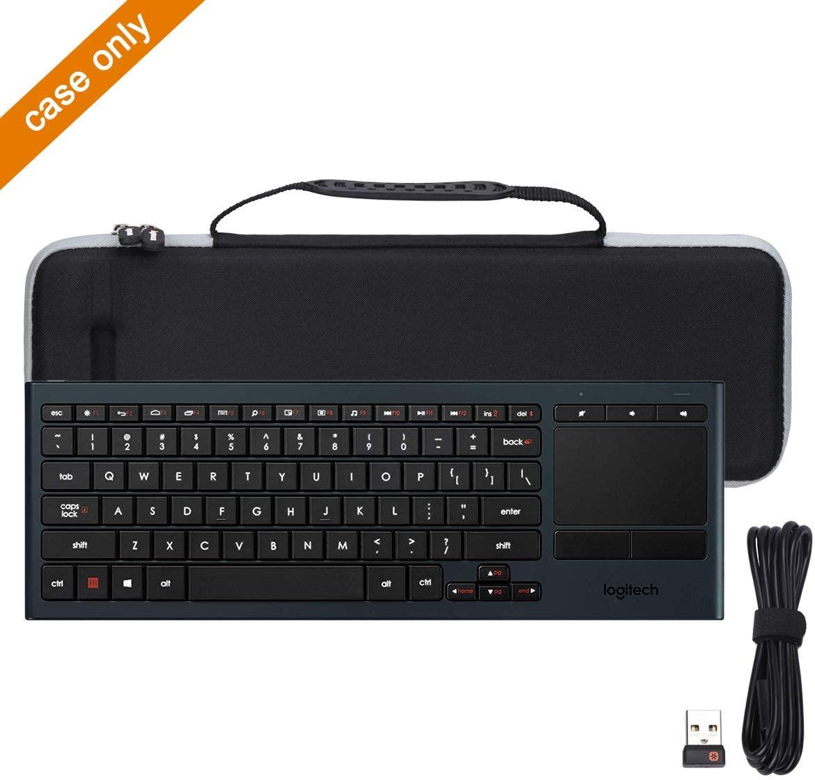 Aproca Hard Carry Travel Case for Logitech K830 Illuminated Living-Room Keyboard
