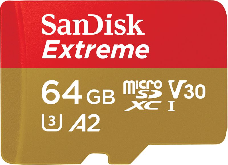 Sandisk 64GB Extreme MicroSDXC UHS-I Card (SDSDQXL-064G-A46A)