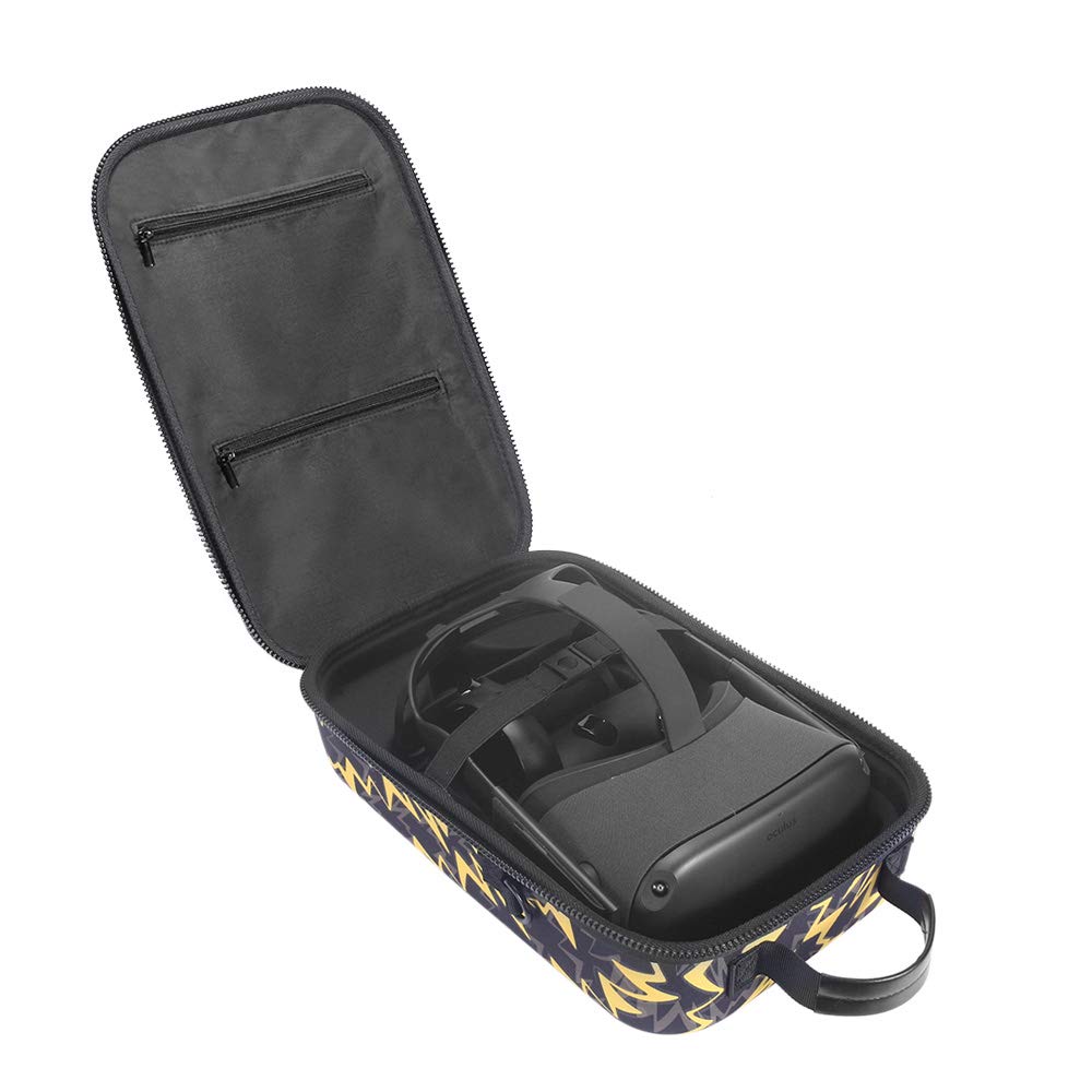 HIJIAO Hard Travel Case for Meta Quest 2 & Quest (2019) VR Gaming Headset - Yellow